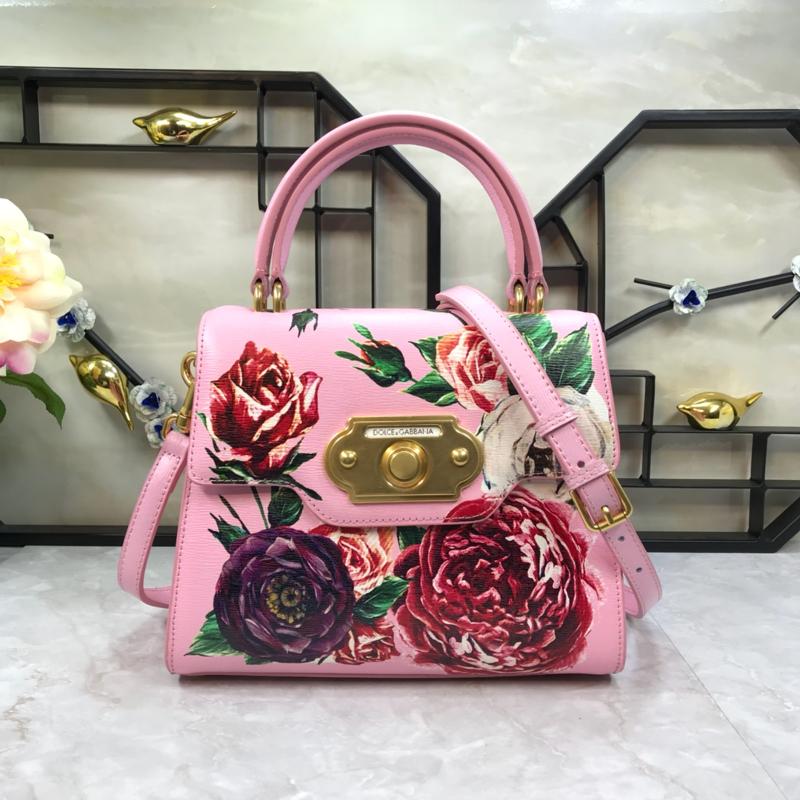 D&G Shoulder Chain Bag BB6374 color printed flower pink